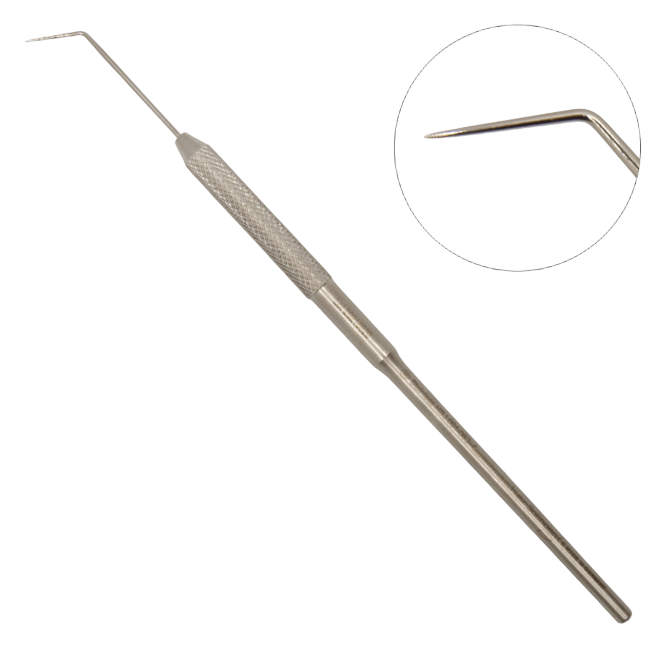 Зубной стальной зонд № 6 (60°), цилиндрическая ручка