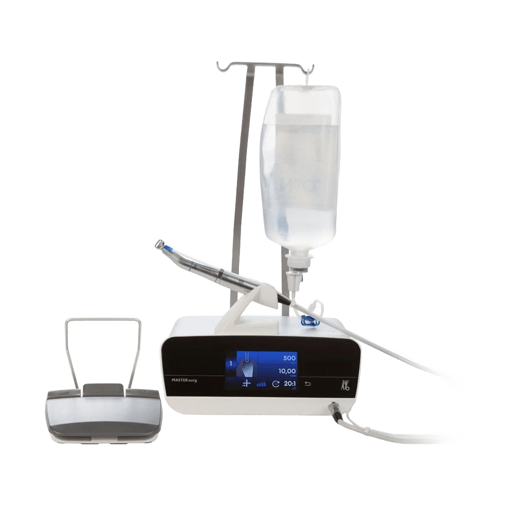Аппарат для хирургии и имплантологии с подсветкой, беспроводная педаль, документирование, в комплекте с принадлежностями MASTERsurg LUX Wireless