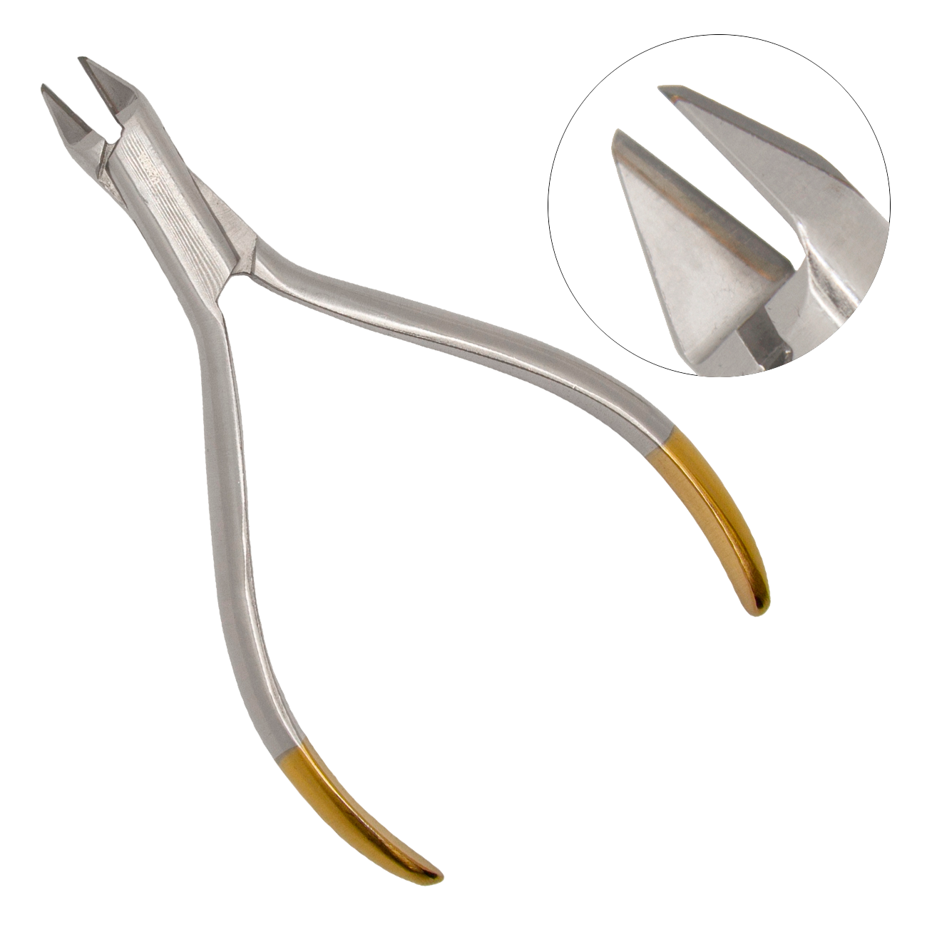 Ортодонтические щипцы  бокорезы для лигатур до 0,25-0,4 мм, 125 мм, твердосплавная вставка, головка 0°