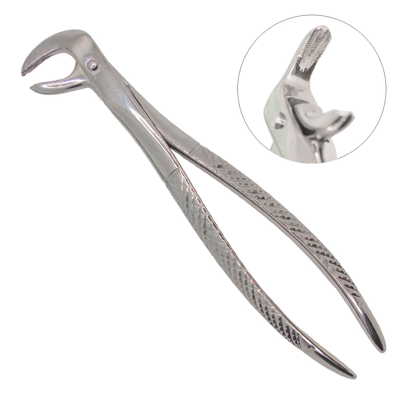 Щипцы №73 для удаления нижних моляров (36,37,46,47) английская форма, губки с продольными насечками