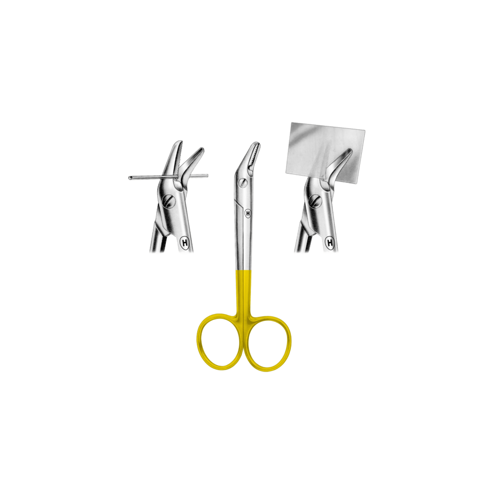 Изогнутые ножницы для фольги и проволоки с твердосплавными вставками Universal, 120 мм