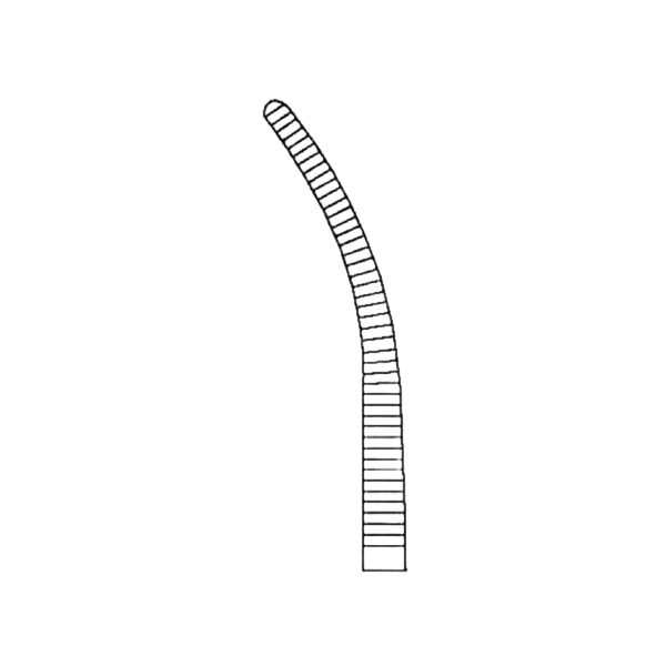 Атравматичный, кровоостанавливающий зажим с изогнутым диссектором, Pean, 130мм