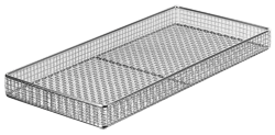 Стальная корзина для промывки и хранения инструментов 373x178x32мм