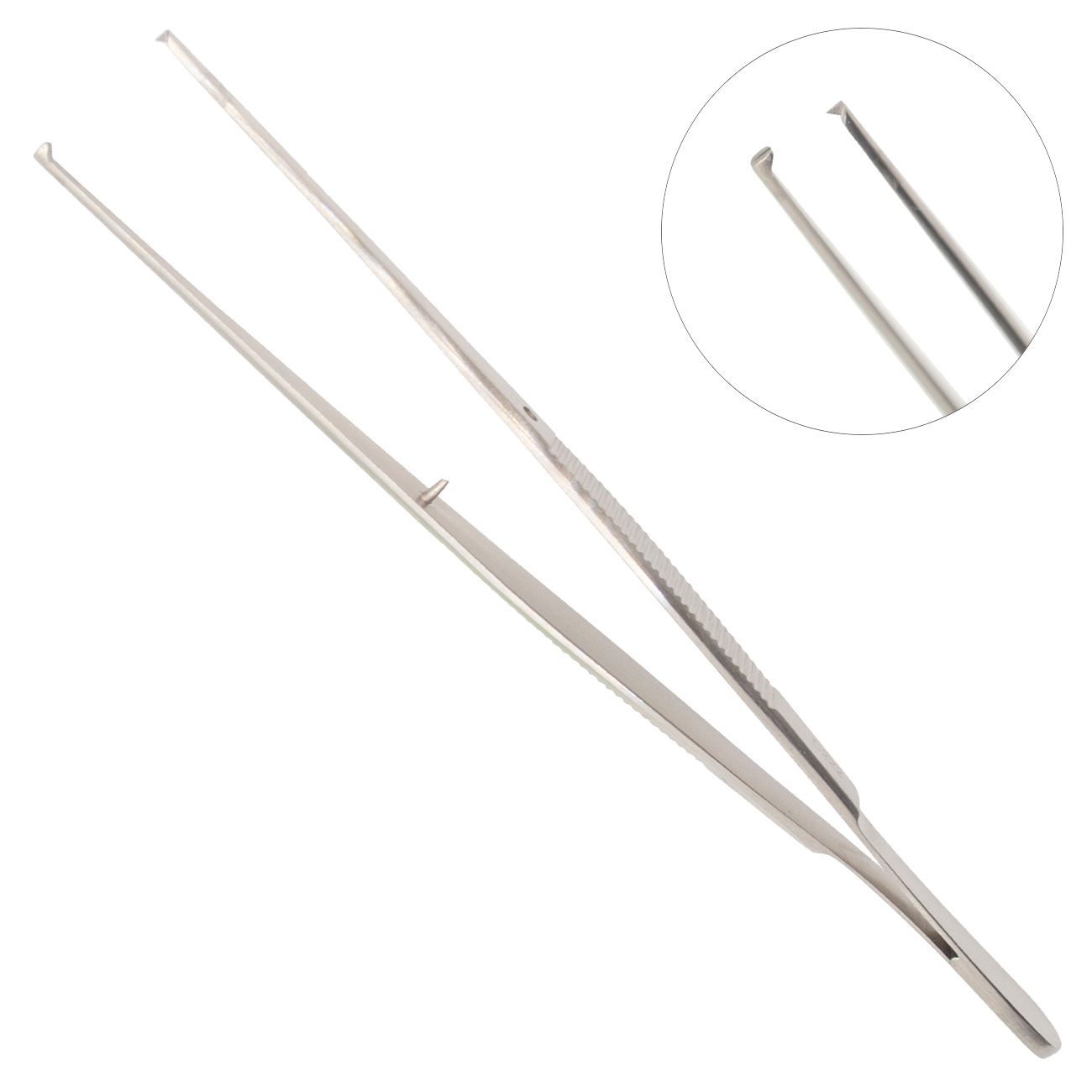 Хирургический пинцет Semken-Taylor, 180 мм, прямой, шипы 1:2