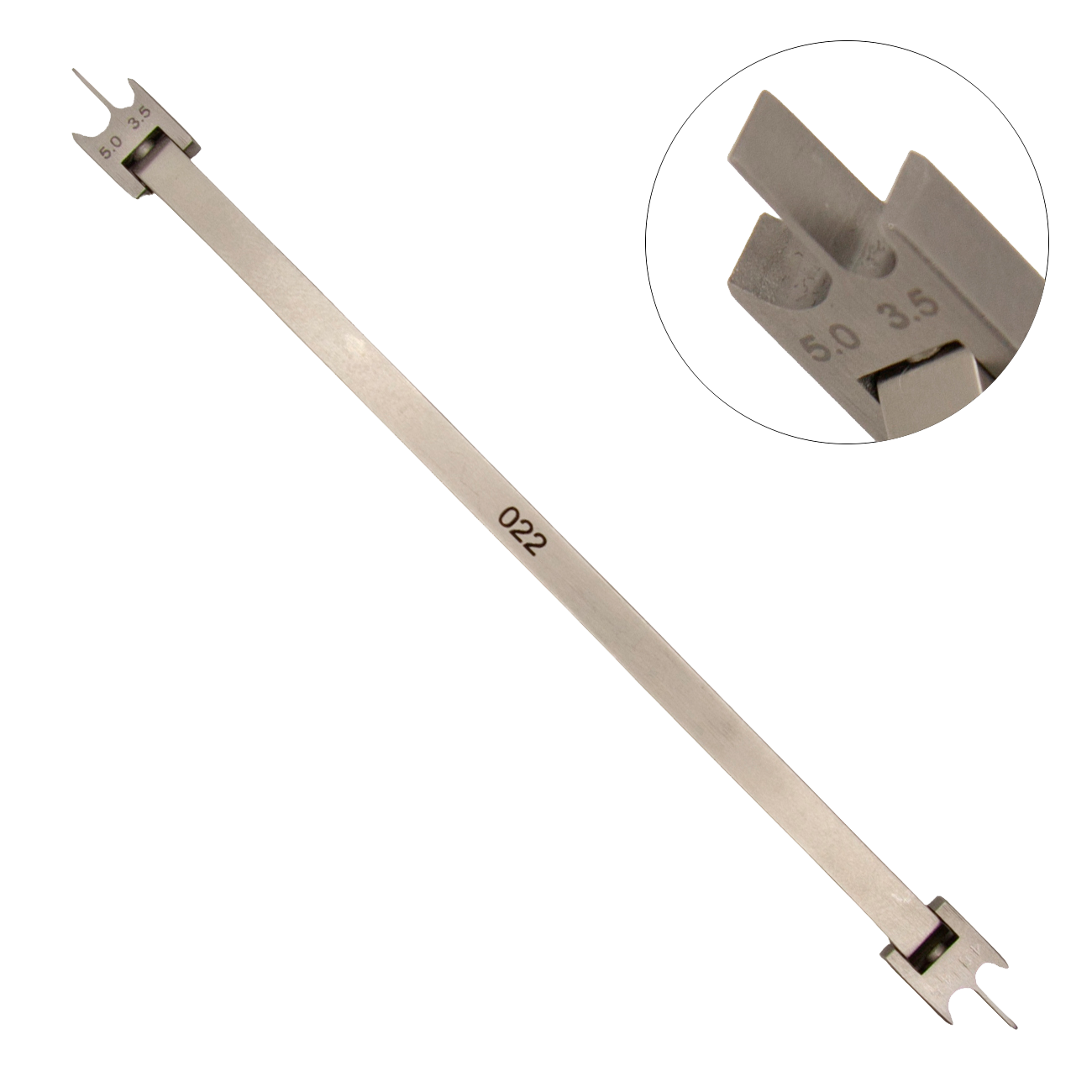 Зонд - позиционер для брекетов 0,22" линейка 3,5/4,0/4,5/5,0 поворотная головка