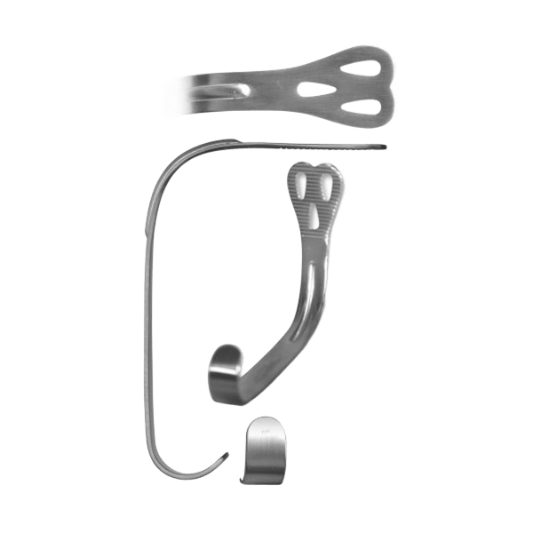 2-сторонний ретрактор Wieder для языка, губы, 140/28 мм, сталь