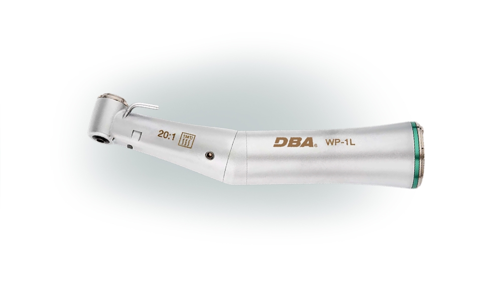 Угловой хирургический неразборный наконечник DBA WP-1L 20:1, с подсветкой, бор Ø 2,35 мм