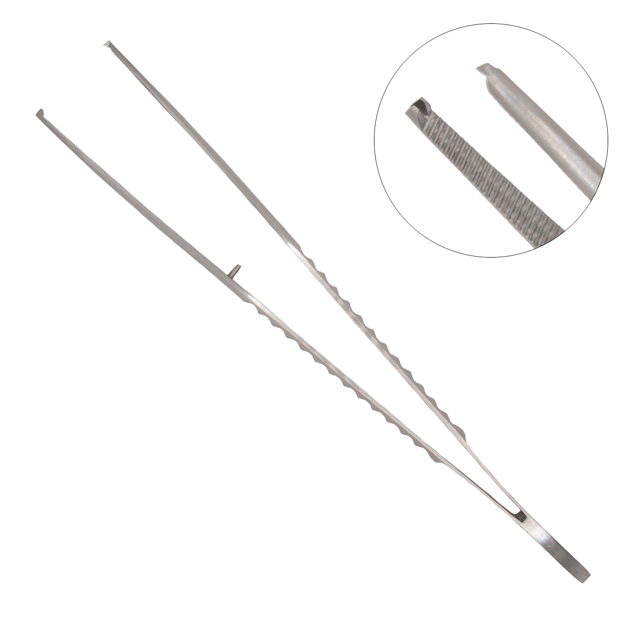 Хирургический прямой пинцет Gillies шипы 1:2, 150мм