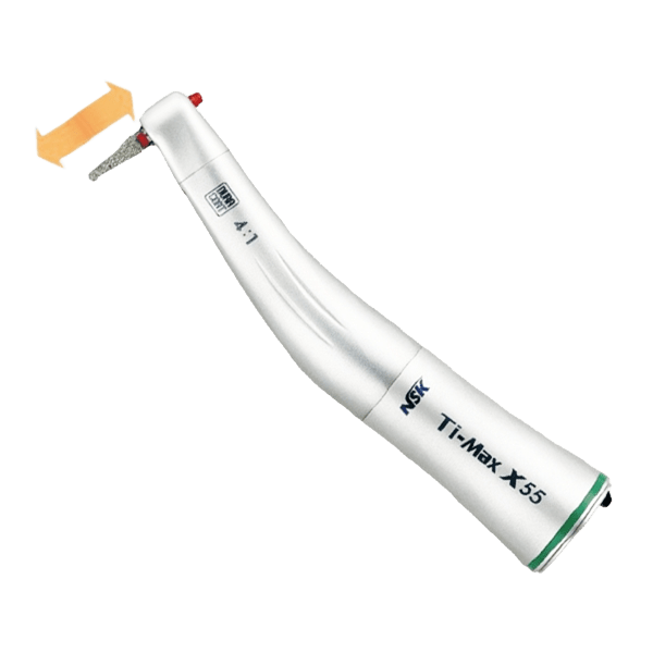 Угловой наконечник 
NSK 4:1 без света, со спреем X55