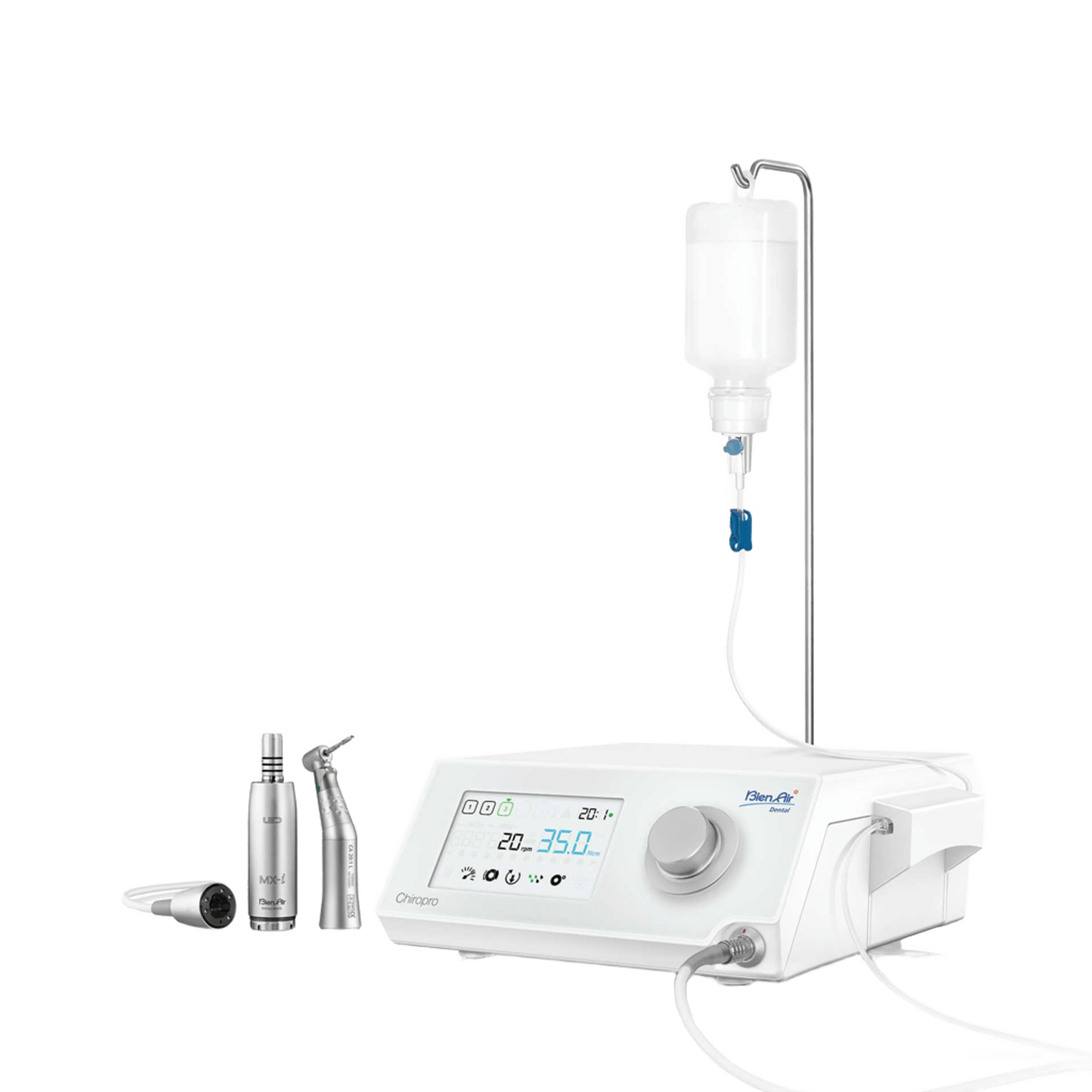 Многофункциональный физиодиспенсер 3 поколение с угловым наконечником CA 20:1 L Micro-Series с LED подсветкой CHIROPRO