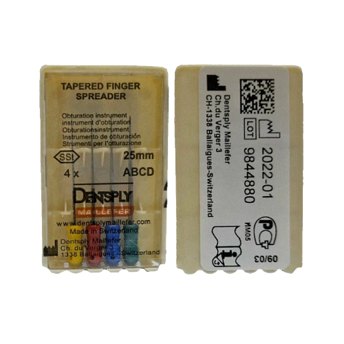 Инструмент для ручной латеральной конденсации гуттаперчи на длинной хромированной ручке Spreader A