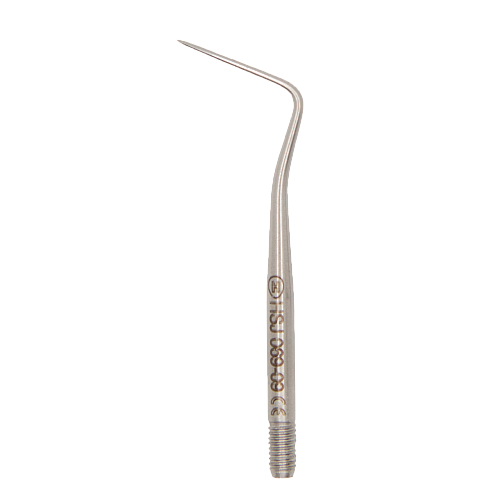 Зубной зонд № 9 (изогнутый 55°) под ручку с резьбой M 2,5