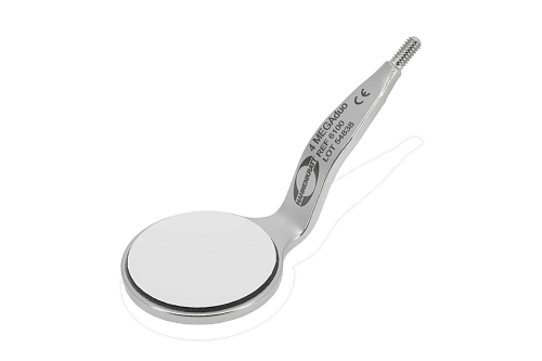 Стоматологическое 2-стороннее зеркало MEGAduo FS Rhodium  родиевое покрытие, сатинированная сталь, уп/6 шт.