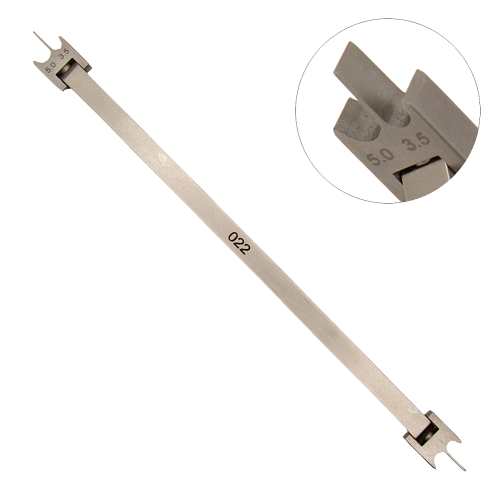 Зонд - позиционер для брекетов 0,22" линейка 3,5/4,0/4,5/5,0 поворотная головка