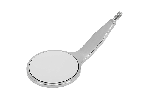 Стоматологическое зеркало с родиевым покрытием, MEGA FS Rhodium, сатинированная сталь, уп/12 шт