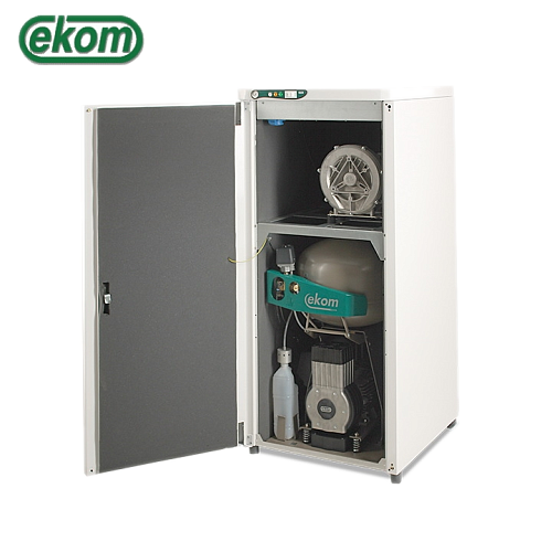 Компрессор EKOM с отсасывателем в двухразделенном шкафу DUO 2V