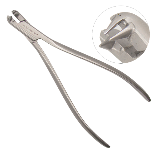 Ортодонтические, лингвальные трехпалые щипцы Aderer-Hammacher 1:2 90° для формирования проволоки и дуг Ømax 0,4мм/.016“, 165 мм