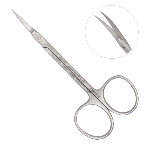 Хирургические изогнутые ножницы, острый/острый 115 мм, тонкие
