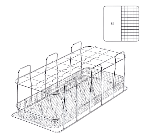Подставка MELAG 130×365×140 мм для вертикального расположения узких и широких инструментов