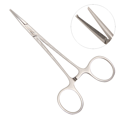 Прямой кровоостанавливающий зажим Wilhelm-Hammacher с зубом, 120мм