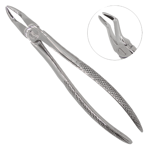 Нескользящие, облегченные щипцы №51А для удаления корней верхних зубов (11-18.21-28) английская форма
