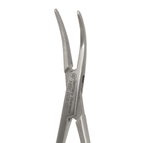 Атравматичный, кровоостанавливающий зажим Kelly изогнутый, диссектор, 140мм