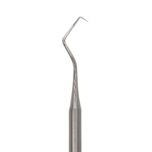 Зубной изогнутоый зонд №17, 35° с подсечкой и шестигранной ручкой