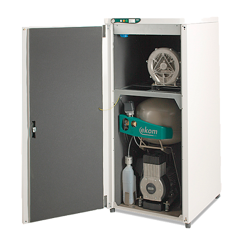 Компрессор EKOM с отсасывателем в одном корпусе DUO