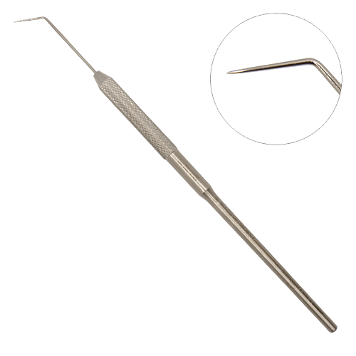 Зубной стальной зонд № 6 (60°), цилиндрическая ручка