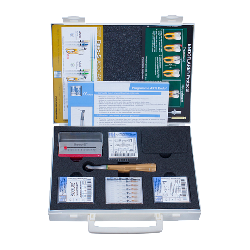 Машинные никель-титановые файлы для лечения REVO-S AX'S Endo 08 Kit набор с понижающим наконечником (50:1)