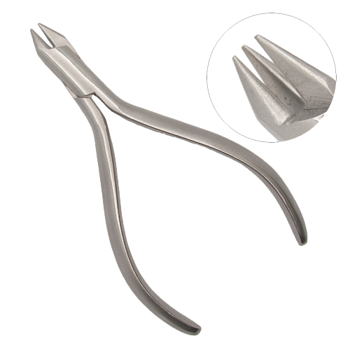 Ортодонтические трехпалые щипцы Aderer для формирования жесткой проволоки maxØ 0,7мм, 115 мм