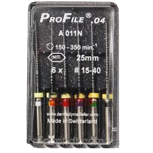 ProFile Refill Файлы для машинного прохождения и расширения корневого канала, никель-титановые