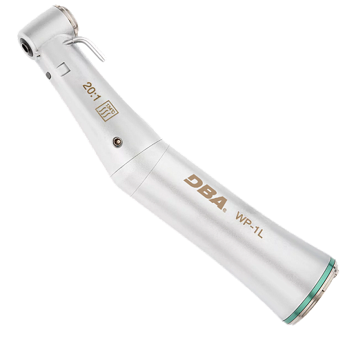 Угловой хирургический неразборный наконечник DBA WP-1L 20:1, с подсветкой, бор Ø 2,35 мм для Implanter LED