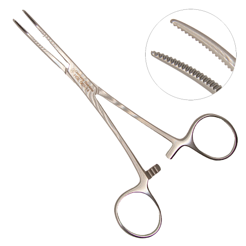 Изогнутый атравматичный, кровоостанавливающий зажим-диссектор Pean, 140мм