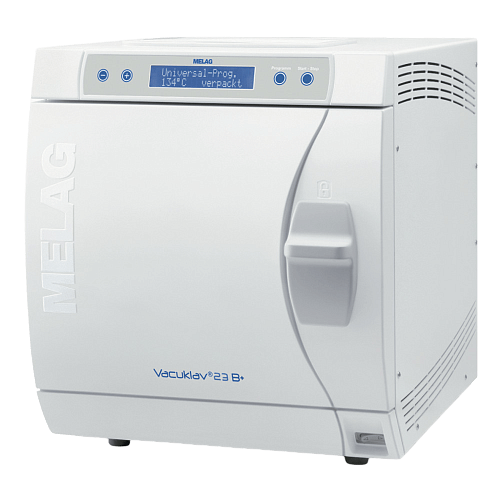 Паровой автоклав Vacuklav 23B+ MELAG 22 л ø25×45 см с автономным и водопроводным водоснабжением