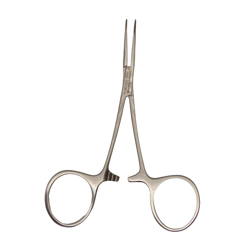 Атравматичный, кровоостанавливающий зажим Micro-Hartmann, изогнутый диссектор, 90мм
