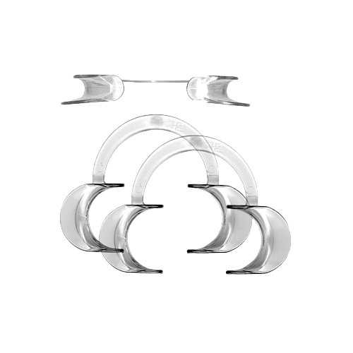 Автоклавируемый, самоудерживающий ретрактор губ и щек для детей, поликарбонат, 35/98/72мм пара/2 шт.