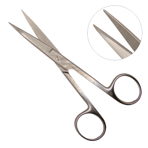 Хирургические прямые ножницы, острый/острый, 115 мм