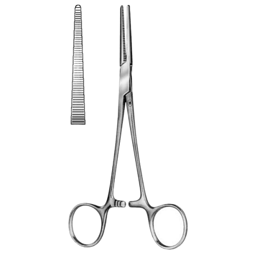 Прямой, атравматичный, кровоостанавливающий зажим Crile, 140 мм