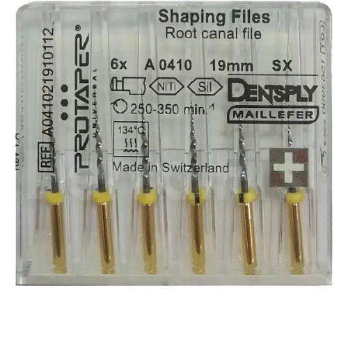 Никель-титановые файлы для машинного прохождения и расширения корневого канала ProTaper Universal StarterKit