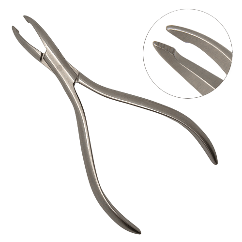 Ортодонтические щипцы для сгибания проволок и лигатур,тонкий закругленный захват,130 мм