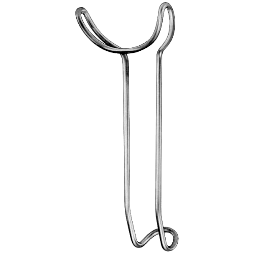 Двусторонний ретрактор губы, щеки, 150 мм, сталь